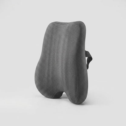 Coussin lombaire de bureau gris vue de face
