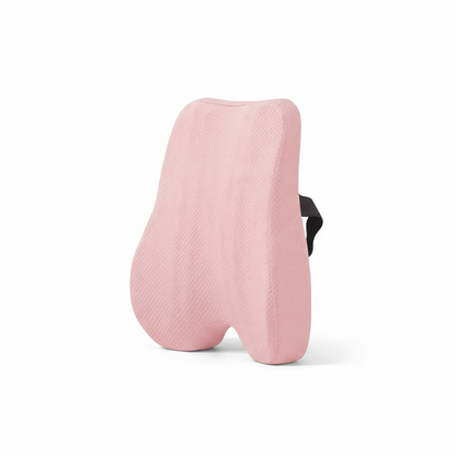 Coussin lombaire rose vue de face