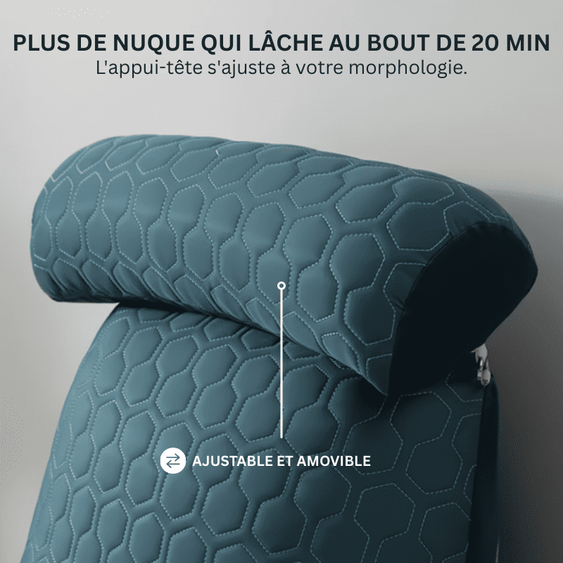 Détail du rouleau cervical amovible du coussin de lecture Confort Pro