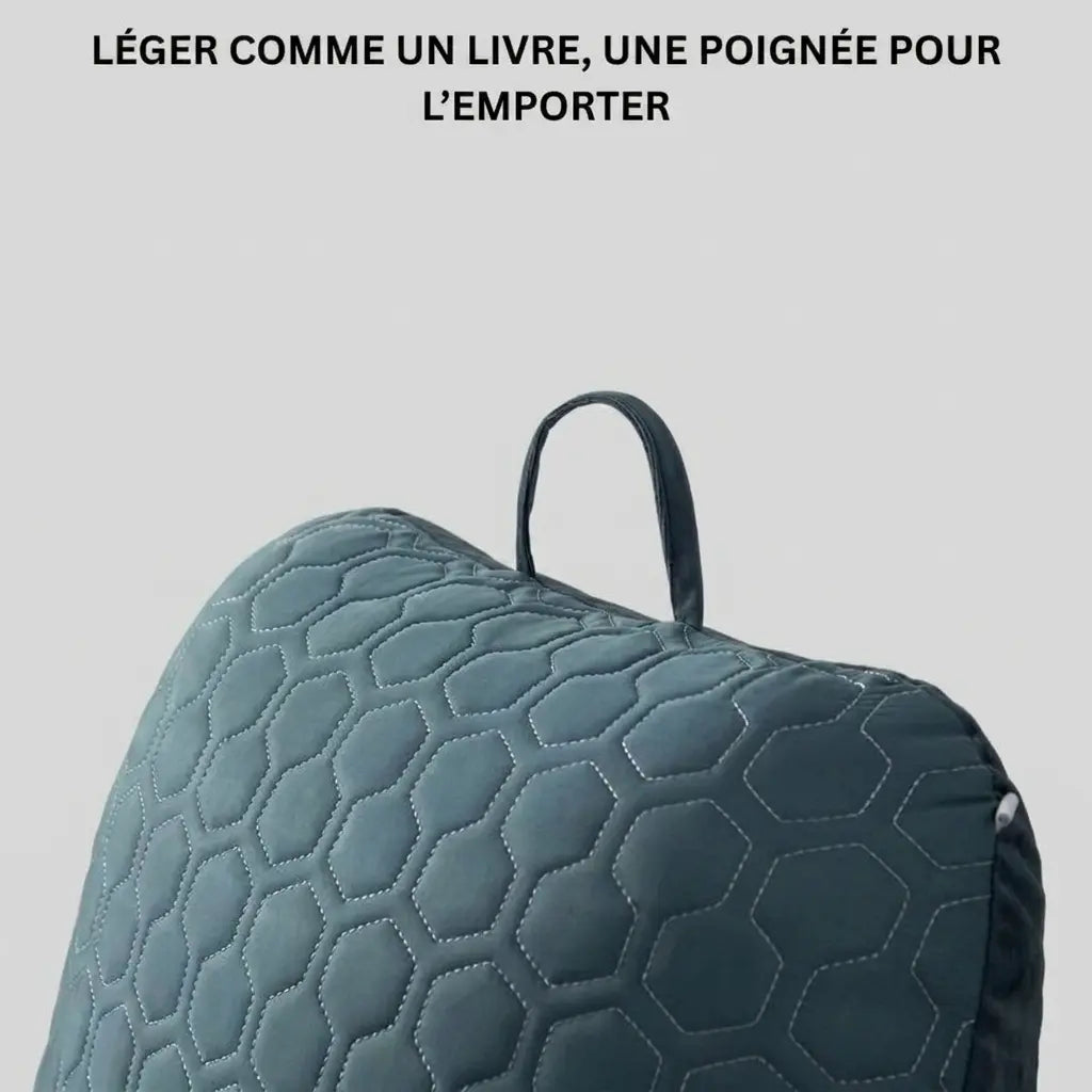Coussin de lecture confort pro léger et facile à déplacer — confort optimal au lit ou sur le canapé sans encombrement.