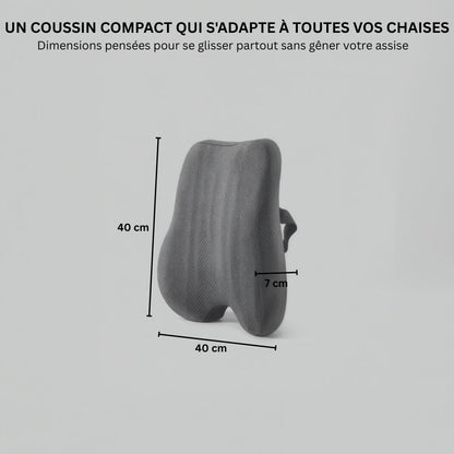 40x40x7
Alt : Dimensions du coussin lombaire ergonomique Nerua 40 x 40 x 7 cm conçu pour s'adapter à toutes les chaises