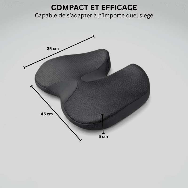 Dimensions du coussin de siège voiture Nerua — 45 × 35 × 5 cm