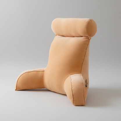 Coussin de lecture Confort orange Nerua fond blanc vue de face