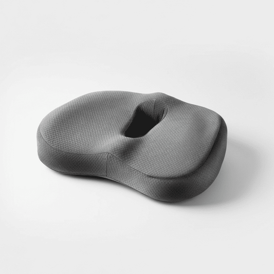 Coussin pour chaise de bureau ergonomique mémoire de forme fond gris