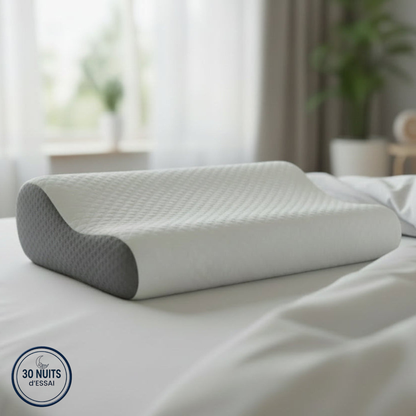 Oreiller cervical ergonomique conçu pour dormir sur le dos et sur le côté