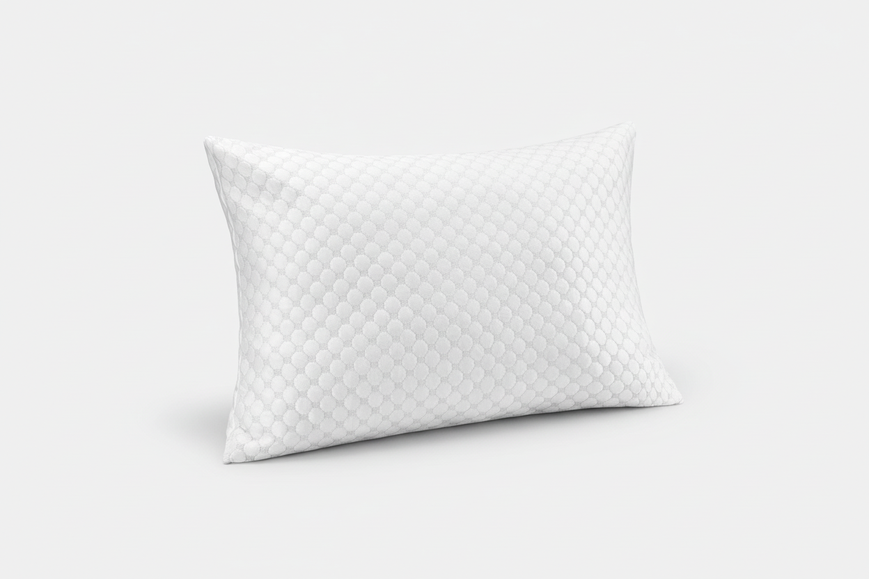 oreiller ajustable à mémoire de forme déchiquetée.